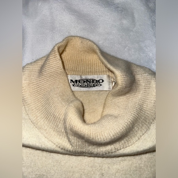 Vintage MONDO UOMO Men’s Turtleneck Cream Sweater Size XL - Picture 9 of 10